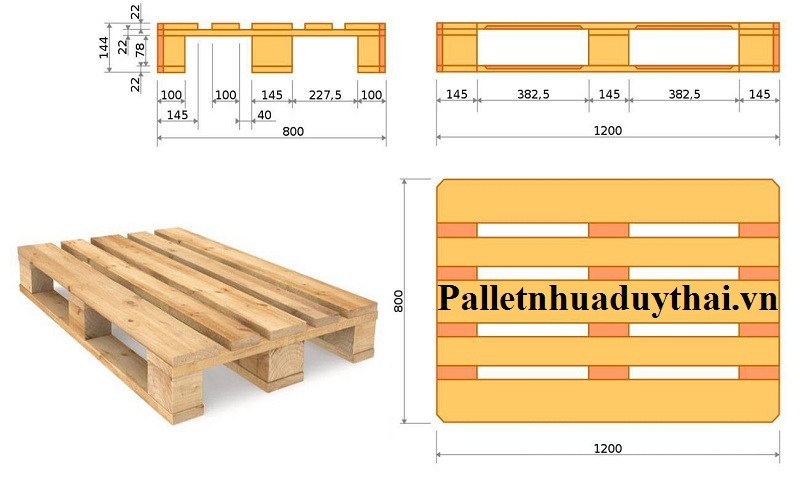 Giải thích về kích thước pallet gỗ tiêu chuẩn Châu Âu