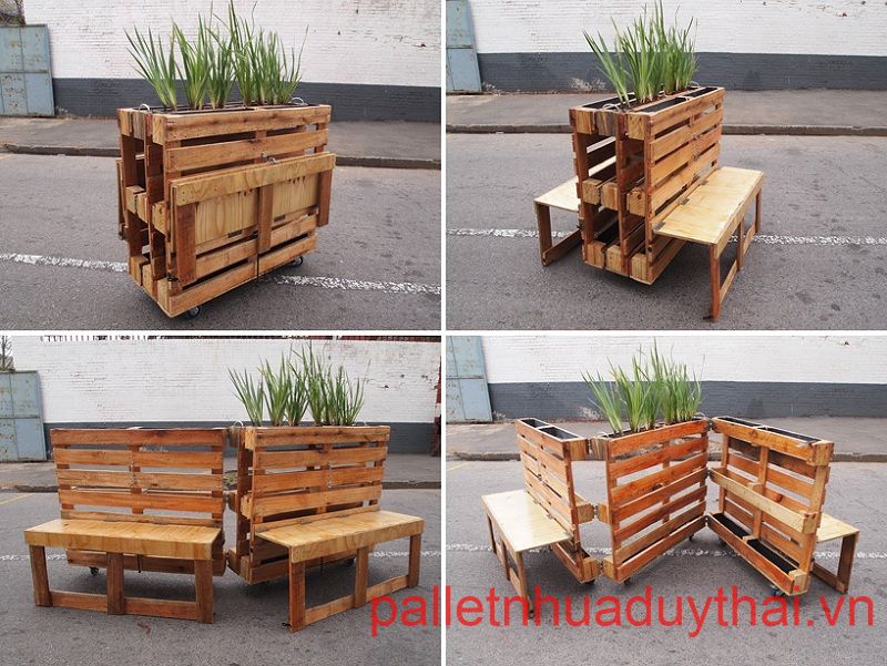 Thùng pallet gỗ được tái chế thành sản phẩm khác